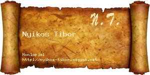 Nyikos Tibor névjegykártya
